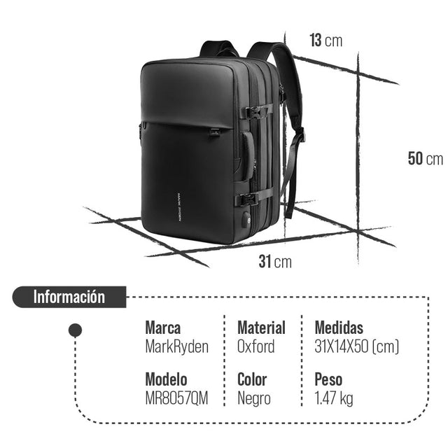 Mochila Mark Ryden – Con sistema de compresión automática al vacío MR 8057YSPQM