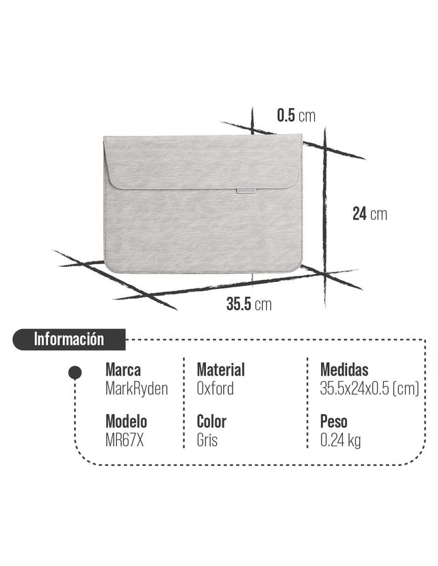 Funda para Laptop Mark Ryden MR 67X | Variedad de Colores con Solapa Magnética