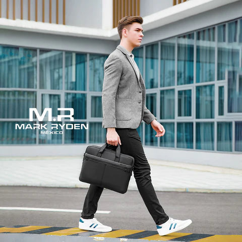 Maletín Moderno para Laptop 14”  | Expandible, Impermeable y de Estilo  Mark Ryden MR 8001X