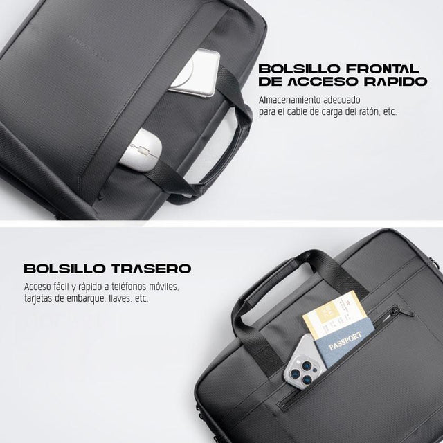 Maletín Mark Ryden Ligero para Laptop – Impermeable, Elegante y de Uso Profesional MR 616D