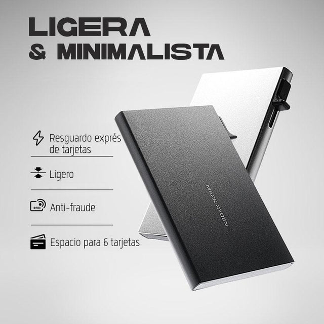 Tarjetero metálico ultrafino para proteger MR 23