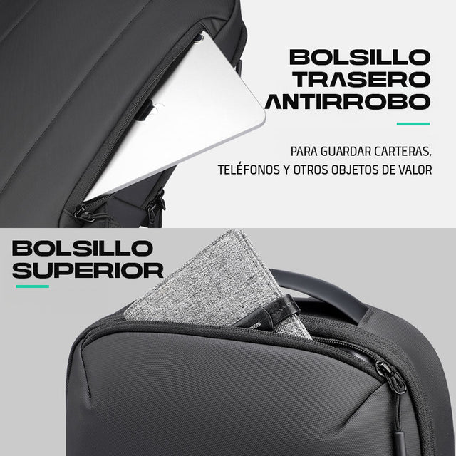 Mochila Mark Ryden Impermeable Minimalista para Laptop 15” – Ligera, Moderna y de Alta Durabilidad MR 2408
