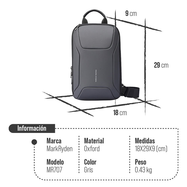 Mochila Cruzada Mark Ryden con Protección RFID para Uso Diario MR 707