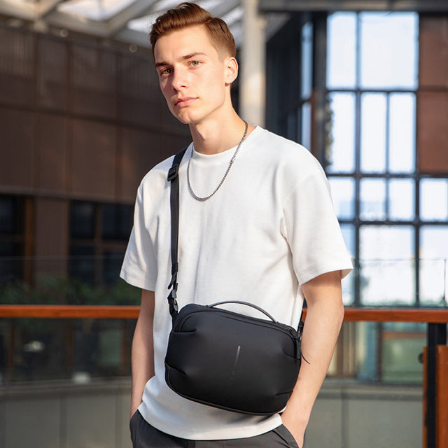 Bolso Bandolera Piel Sintética Impermeable, Minimalista y de Gran Capacidad MR 303