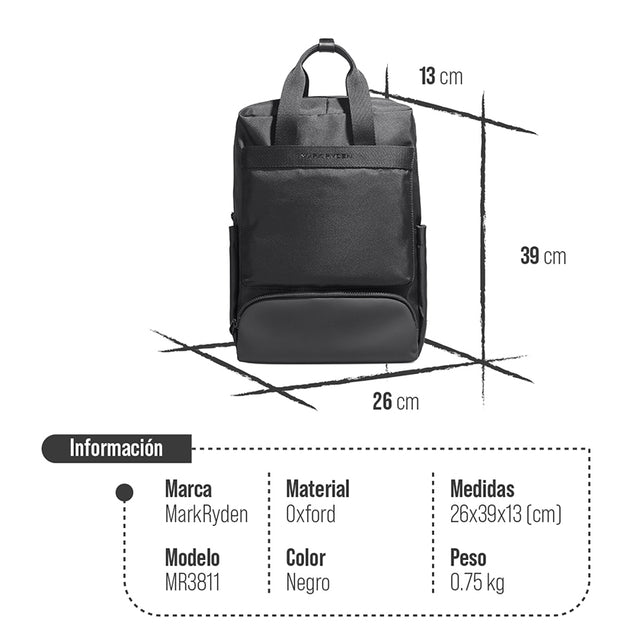 Mochila para Laptop Mark Ryden Antirrobo e Impermeable para Viaje, Ciclismo y Trabajo MR 3811