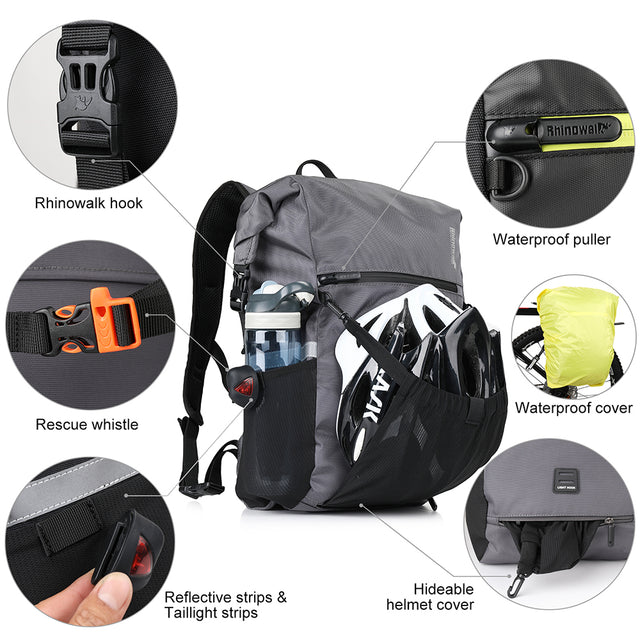 Rhinowalk Alforja Mochila  Malla Para Casco 24L